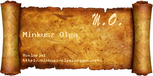 Minkusz Olga névjegykártya